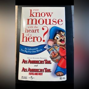 An American Tail + Fievel Goes West 2-Pack VHS + 1 DVD Movie